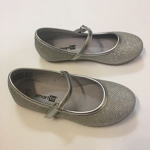 Silver dress shoes